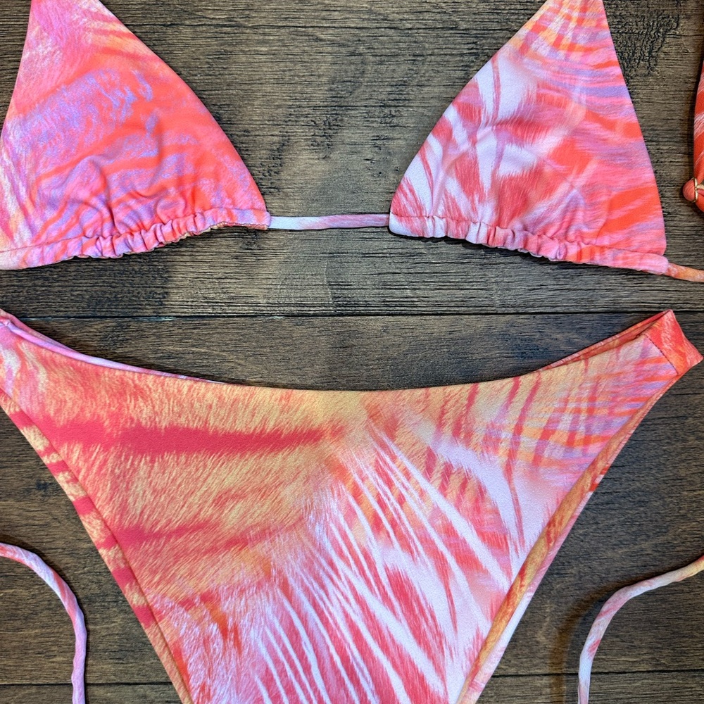 Skatie Pink and Orange Bikini - Picture 2 of 3